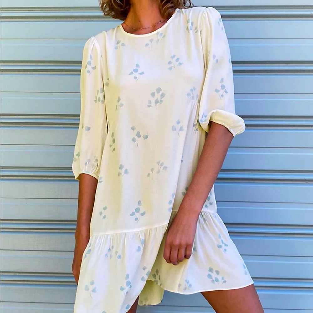 Wilfred Lambrusco Dress - Birch / Shadow Blue NWOT